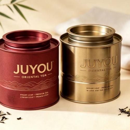  screw lid tea tin box